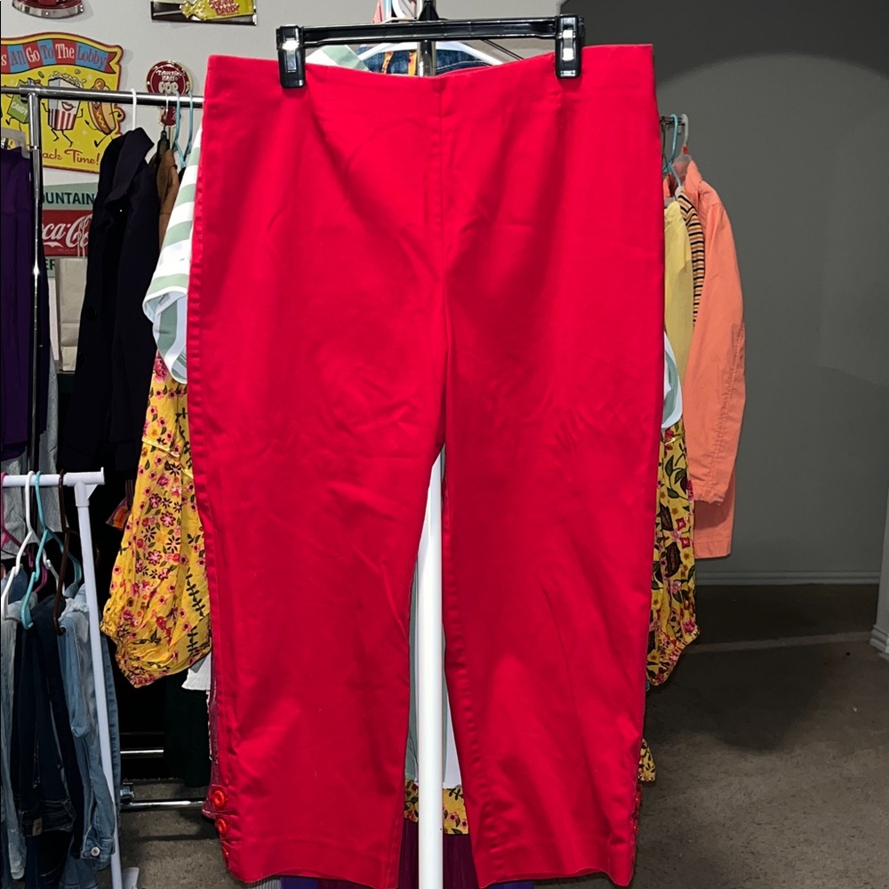 Multiples Bold Scarlet Wide Leg Pants - Picture 1 of 4